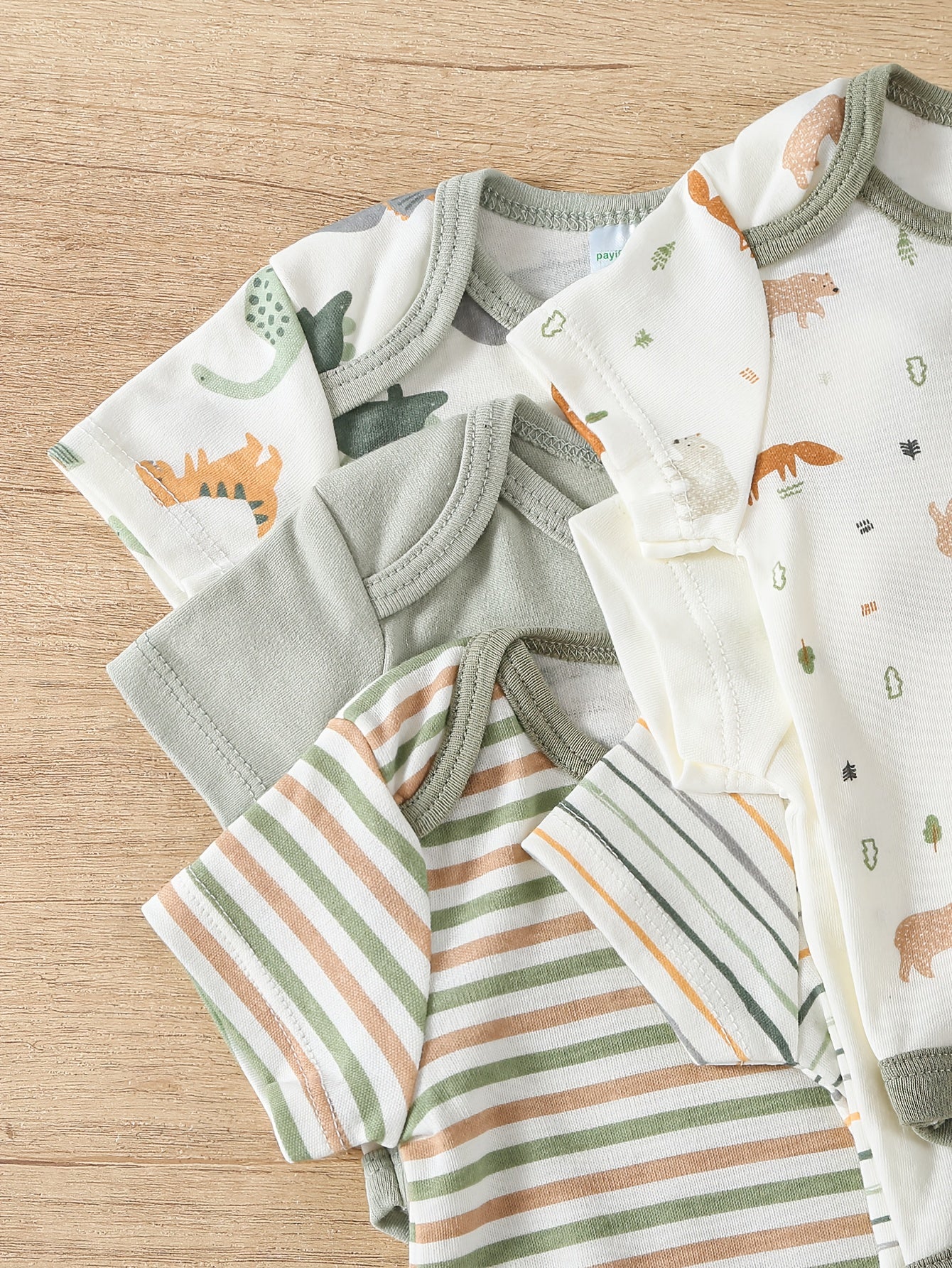 Luna & Lino Kit Body Infantil Unissex – 6 Peças de Manga Curta com Estampas Divertidas