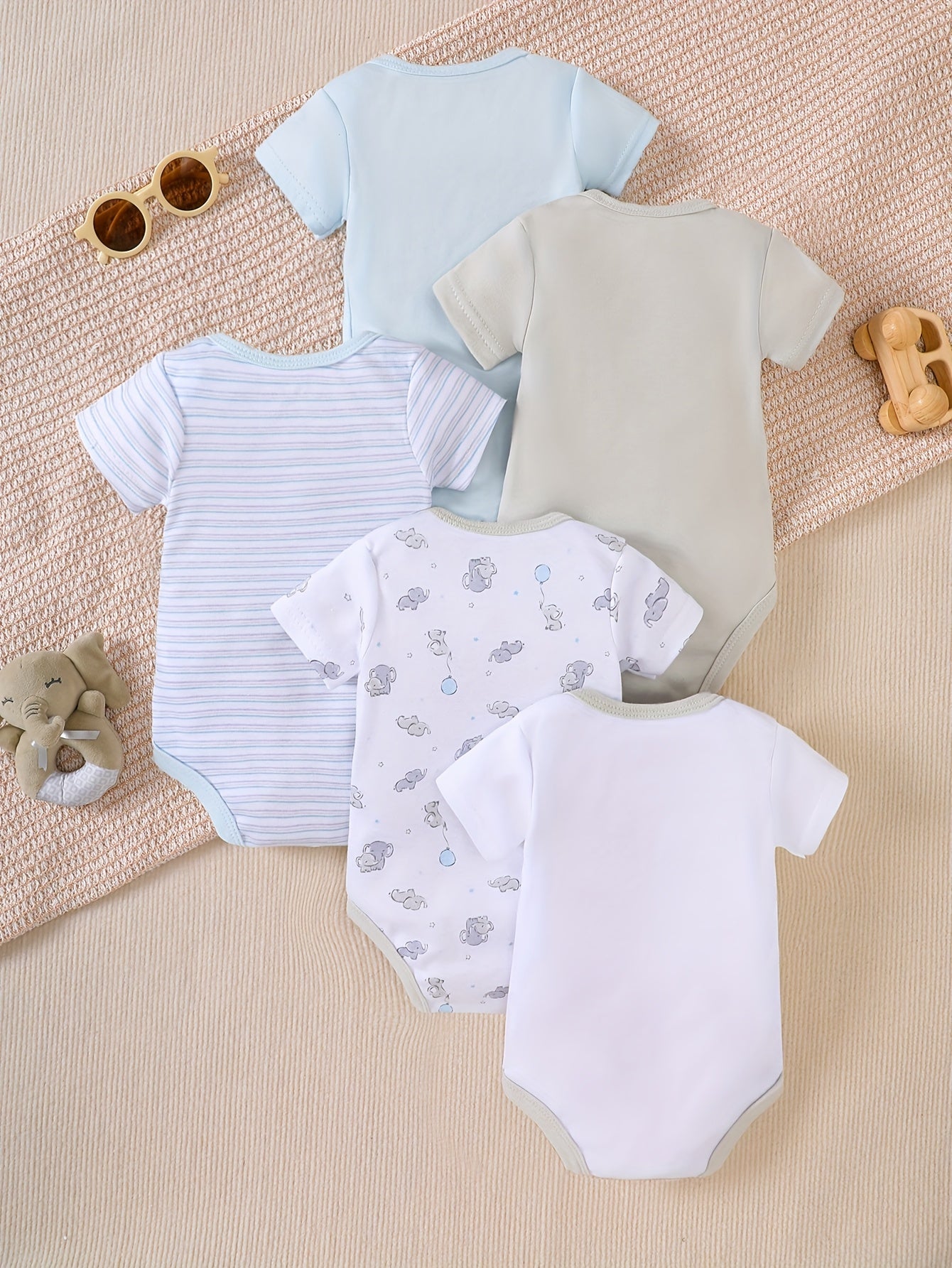 Luna & Lino Kit Body Bebê – 5 Peças Confortáveis e Estilosas para o Dia a Dia