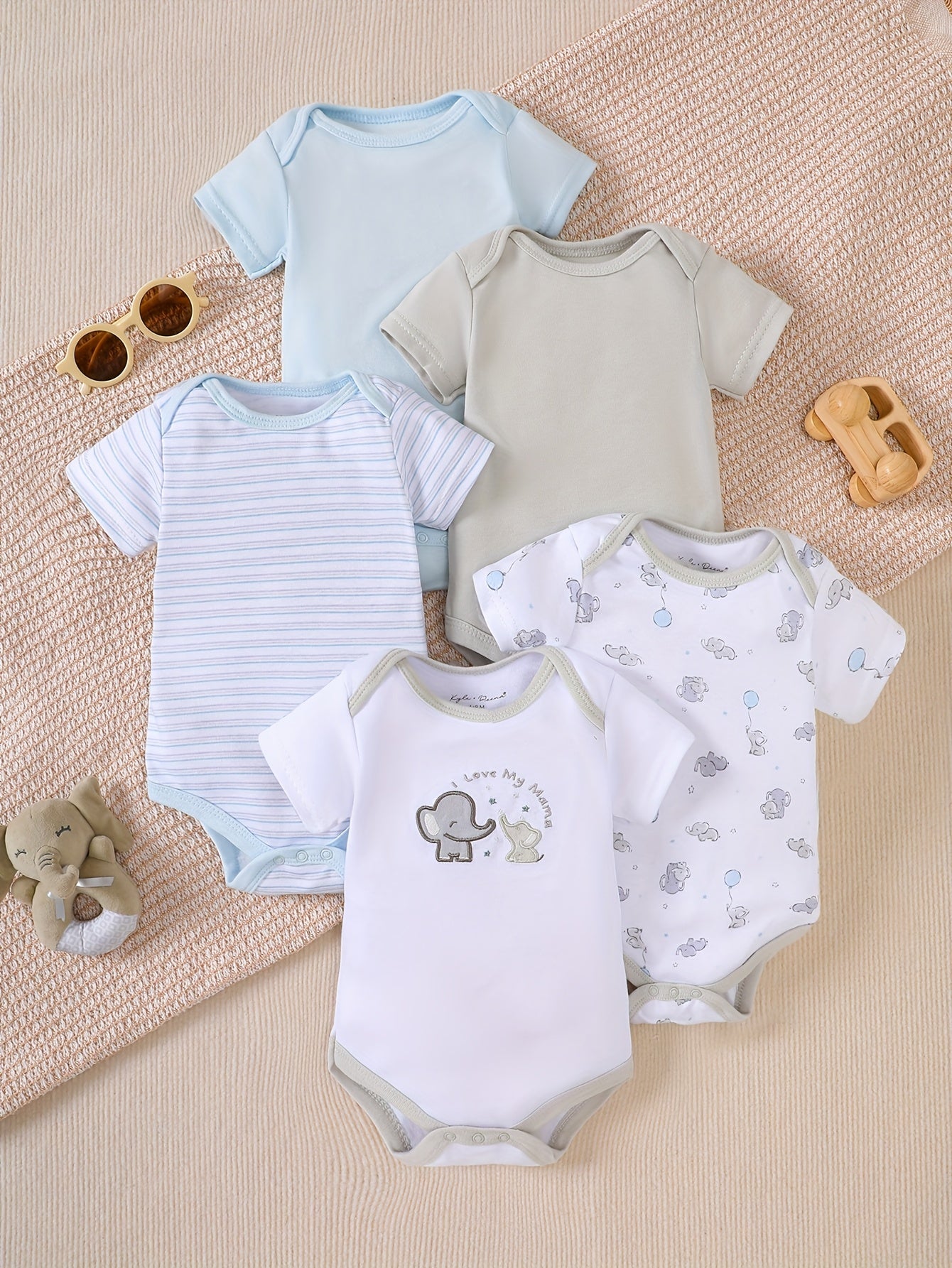 Luna & Lino Kit Body Bebê – 5 Peças Confortáveis e Estilosas para o Dia a Dia