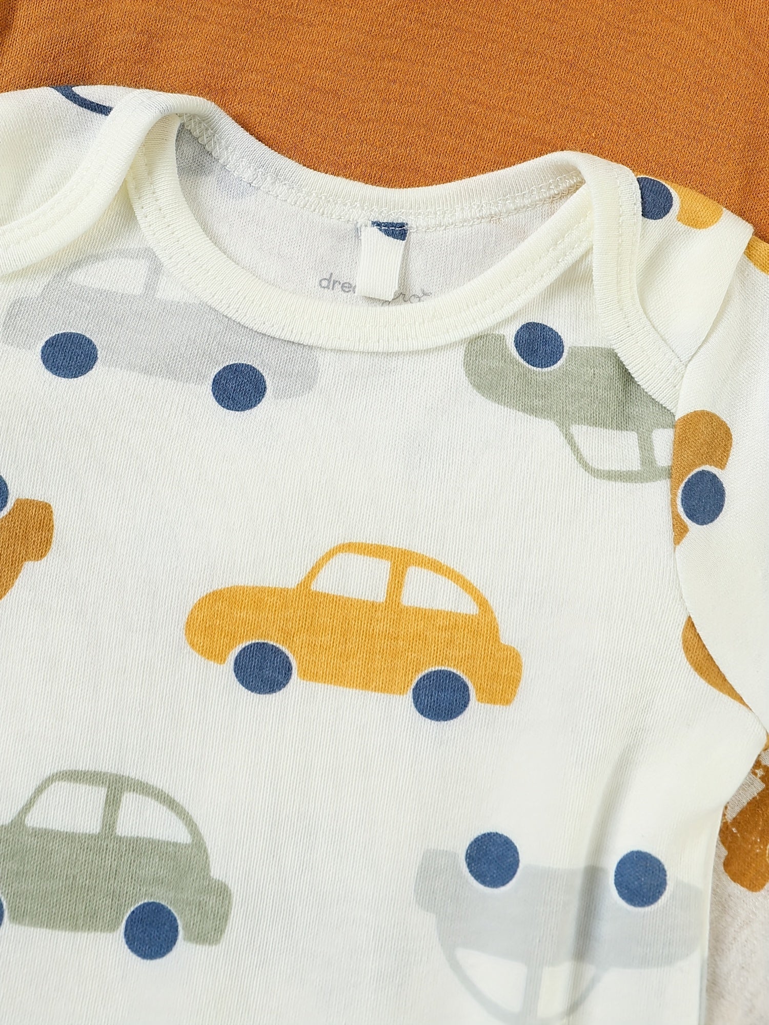 Luna & Lino Kit Body Bebê – 5 Peças de Manga Longa com Estampa de Carrinhos