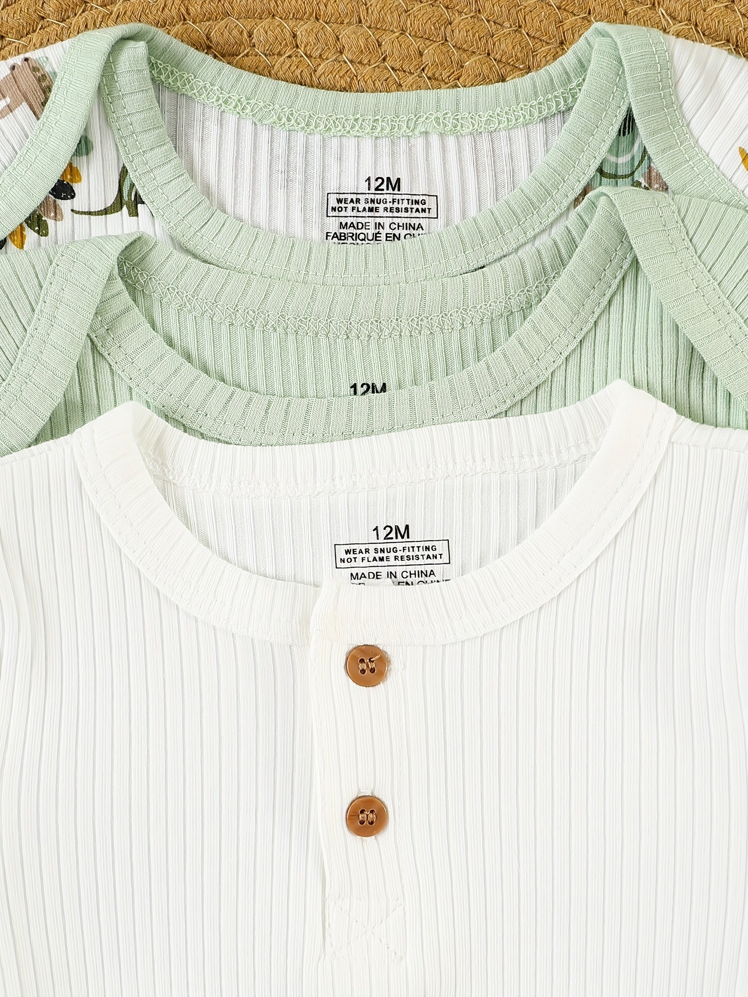 Luna & Lino Kit Body Bebê Dino-Mite – 3 Peças com Estampa de Dinossauro