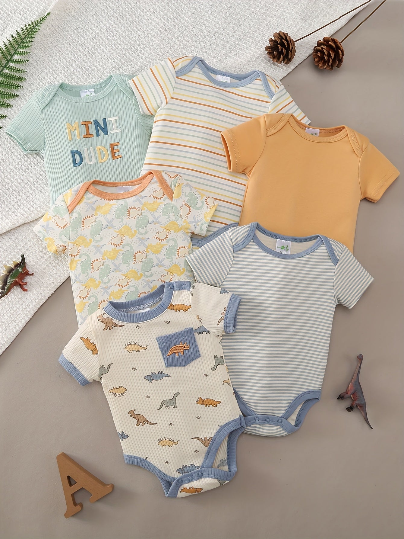 Luna & Lino Kit Body Bebê Baby’s Comfort – 6 Peças em Tecidos Leves e Respiráveis