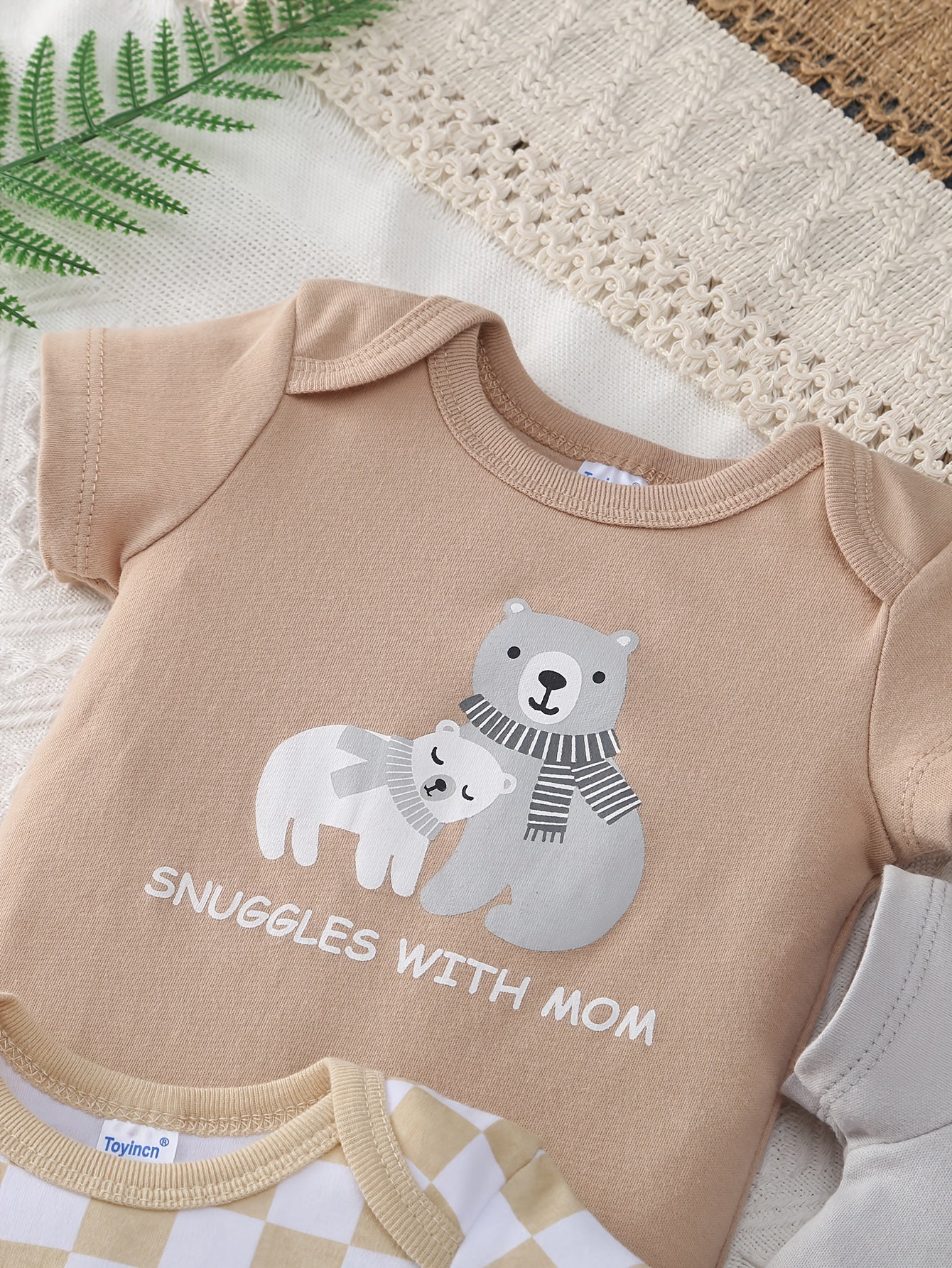 Luna & Lino Kit Body Bebê – 5 Peças em Algodão Macio com Estampas Adoráveis