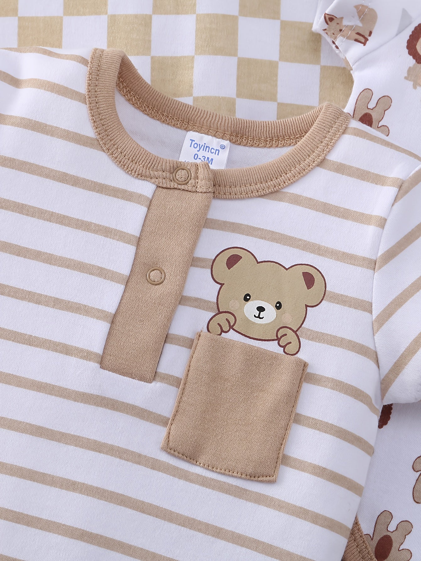 Luna & Lino Kit Body Bebê – 5 Peças em Algodão Macio com Estampas Adoráveis