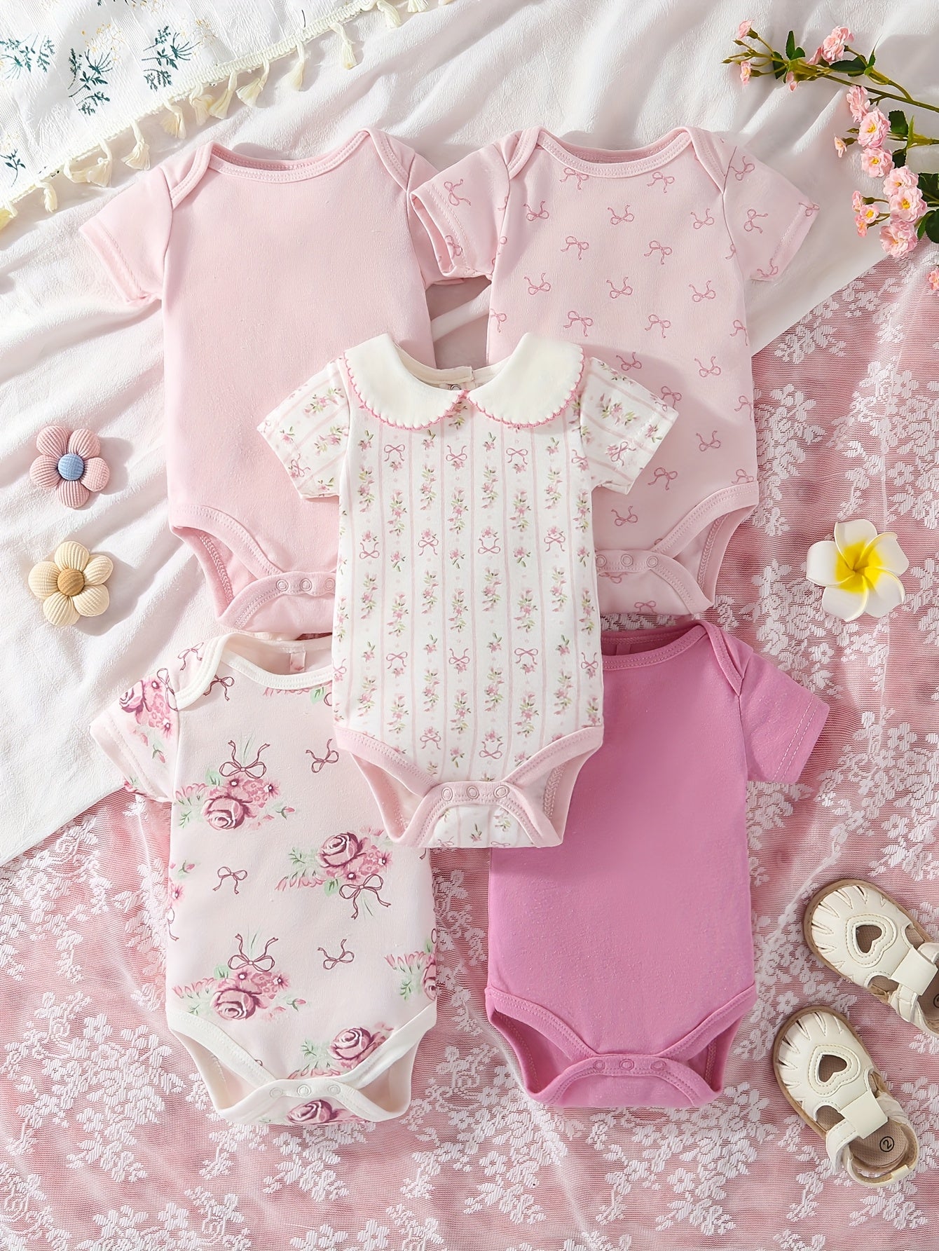 Luna & Lino Primeiro Guarda-Roupa do Bebê – Kit 5 Peças Confortáveis e Estilosas