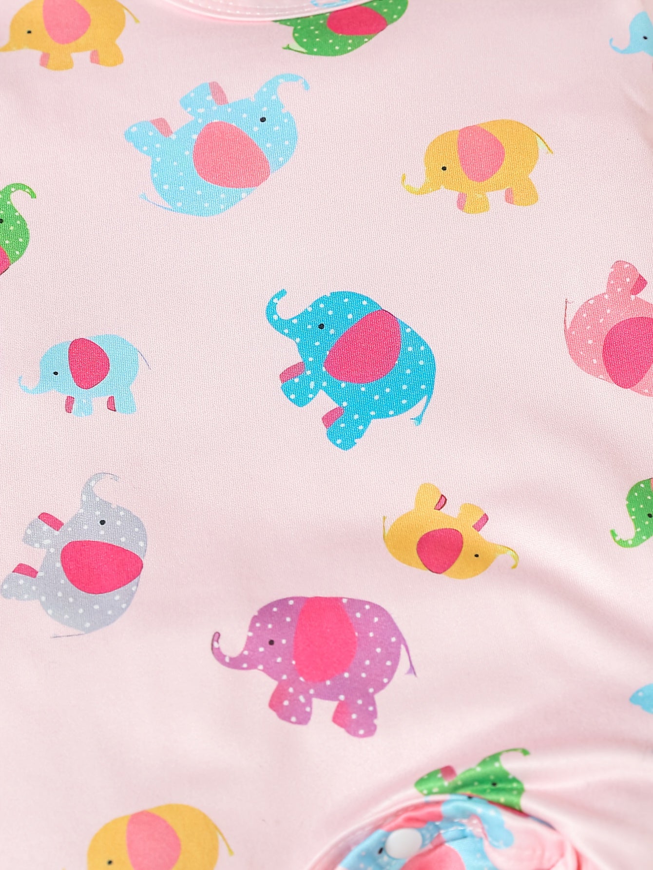 Luna & Lino Kit Romper Bebê – 3 Peças com Estampa de Elefante e Floral