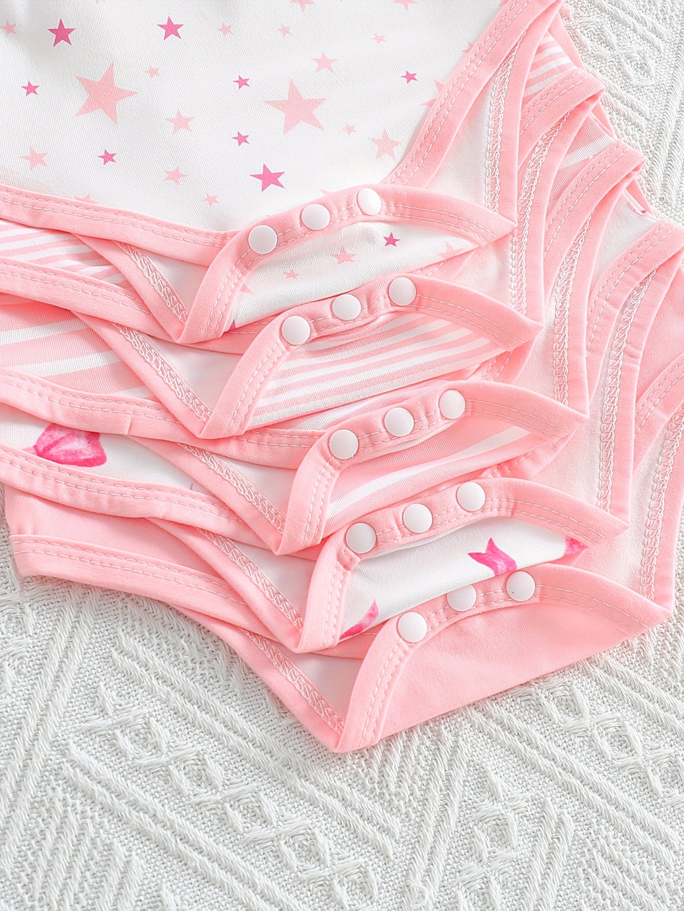 Luna & Lino Kit Body Bebê Starry Dreams – Conjunto 3 Peças com Estampa de Estrelas