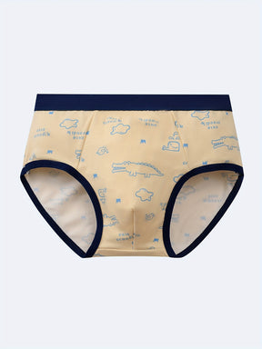Luna & Lino Kit Cueca Infantil – 8 Peças com Estampas Divertidas de Animais