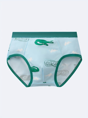 Luna & Lino Kit Cueca Infantil – 8 Peças com Estampas Divertidas de Animais