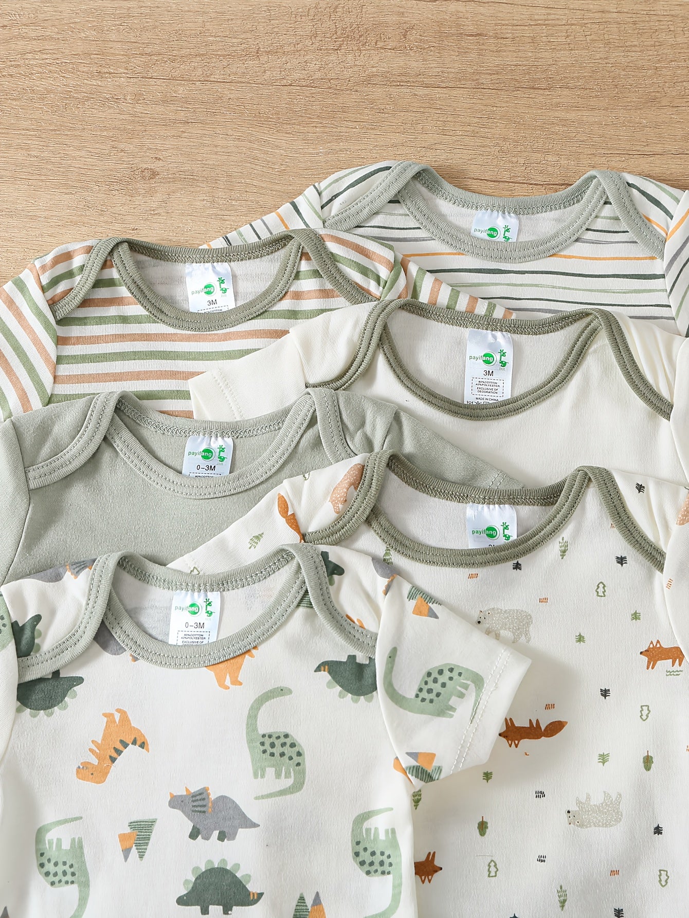 Luna & Lino Kit Body Infantil Unissex – 6 Peças de Manga Curta com Estampas Divertidas