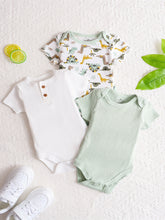 Luna & Lino Kit Body Bebê Dino-Mite – 3 Peças com Estampa de Dinossauro