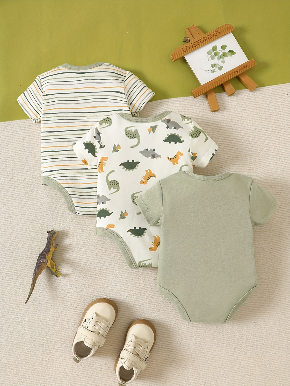 Luna & Lino Kit Body Bebê Cozy Comfort – 3 Peças com Estampas de Animais