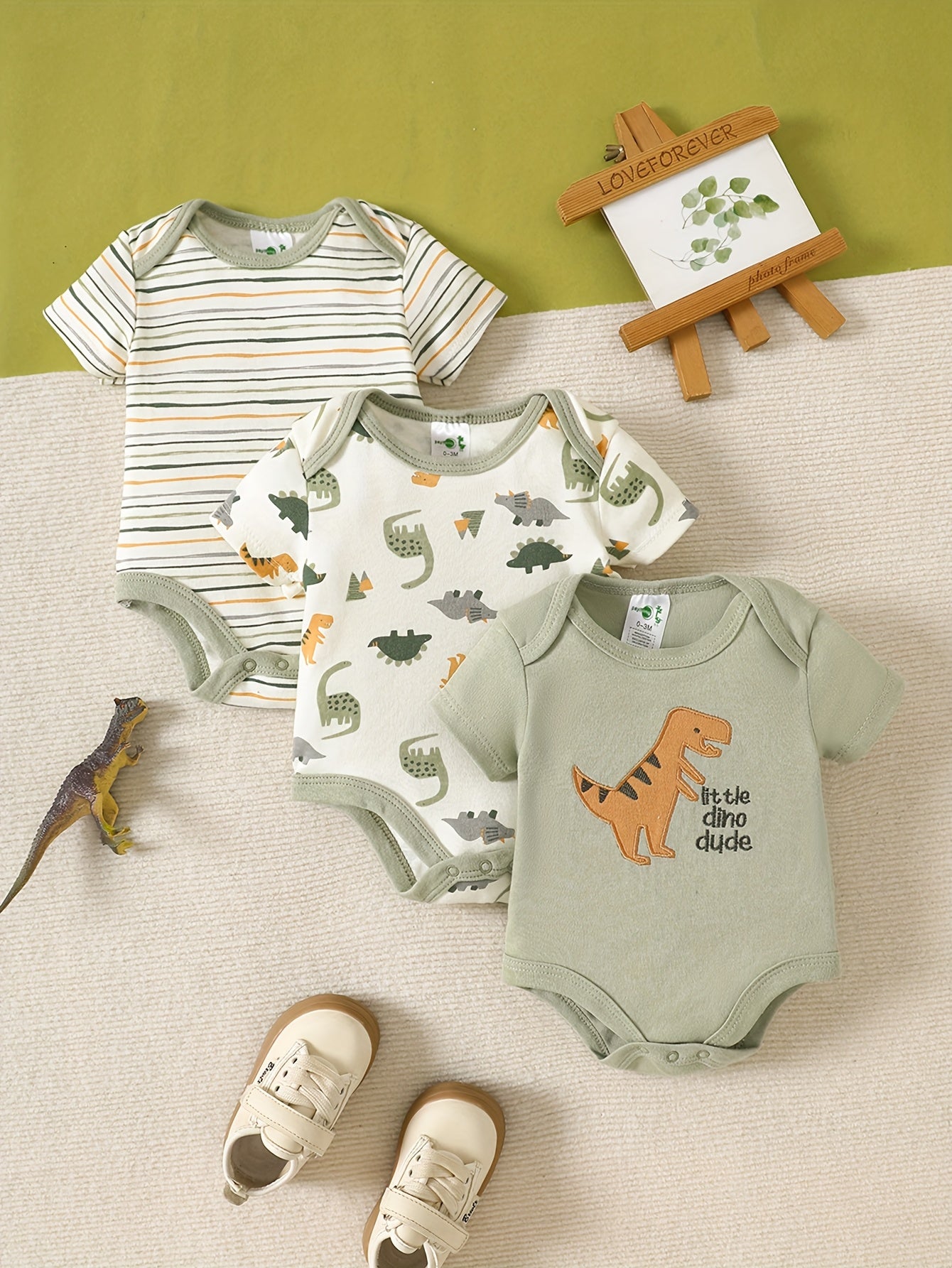 Luna & Lino Kit Body Bebê Cozy Comfort – 3 Peças com Estampas de Animais