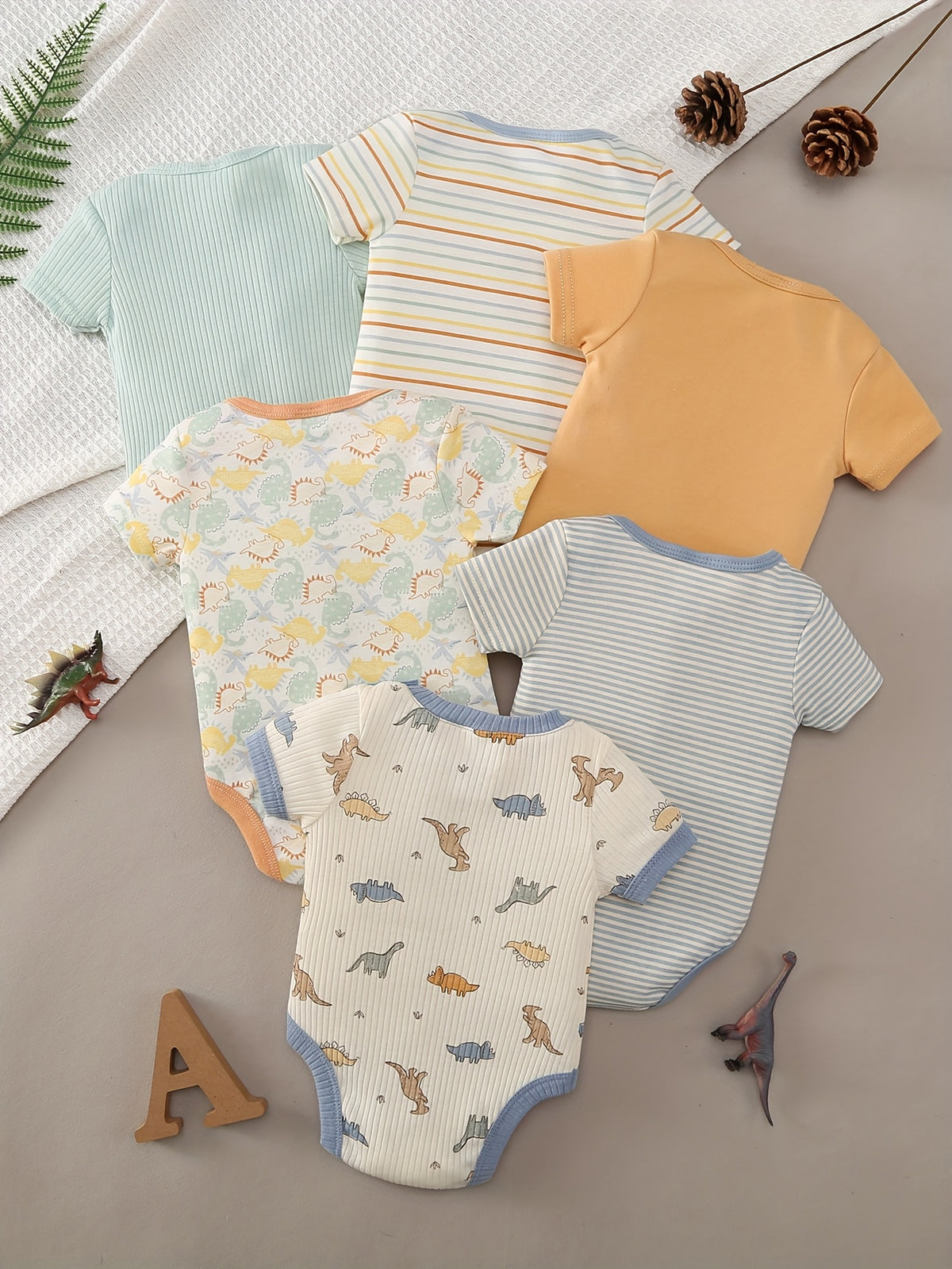 Luna & Lino Kit Body Bebê Baby’s Comfort – 6 Peças em Tecidos Leves e Respiráveis