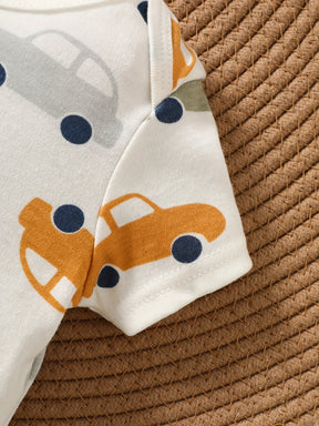 Luna & Lino Primeiro Guarda-Roupa do Bebê – Kit 5 Peças de Bodys em Algodão Macio