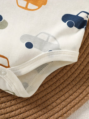 Luna & Lino Primeiro Guarda-Roupa do Bebê – Kit 5 Peças de Bodys em Algodão Macio