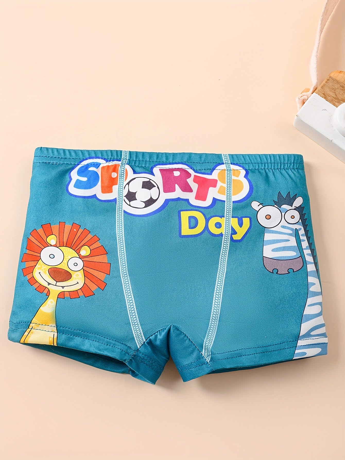 Luna & Lino Kit Cueca Infantil Menino – 4 Peças com Estampas Divertidas
