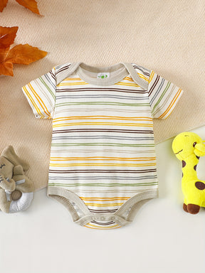 Luna & Lino Kit Body Bebê – 5 Peças em Tecido Macio com Estampas de Animais