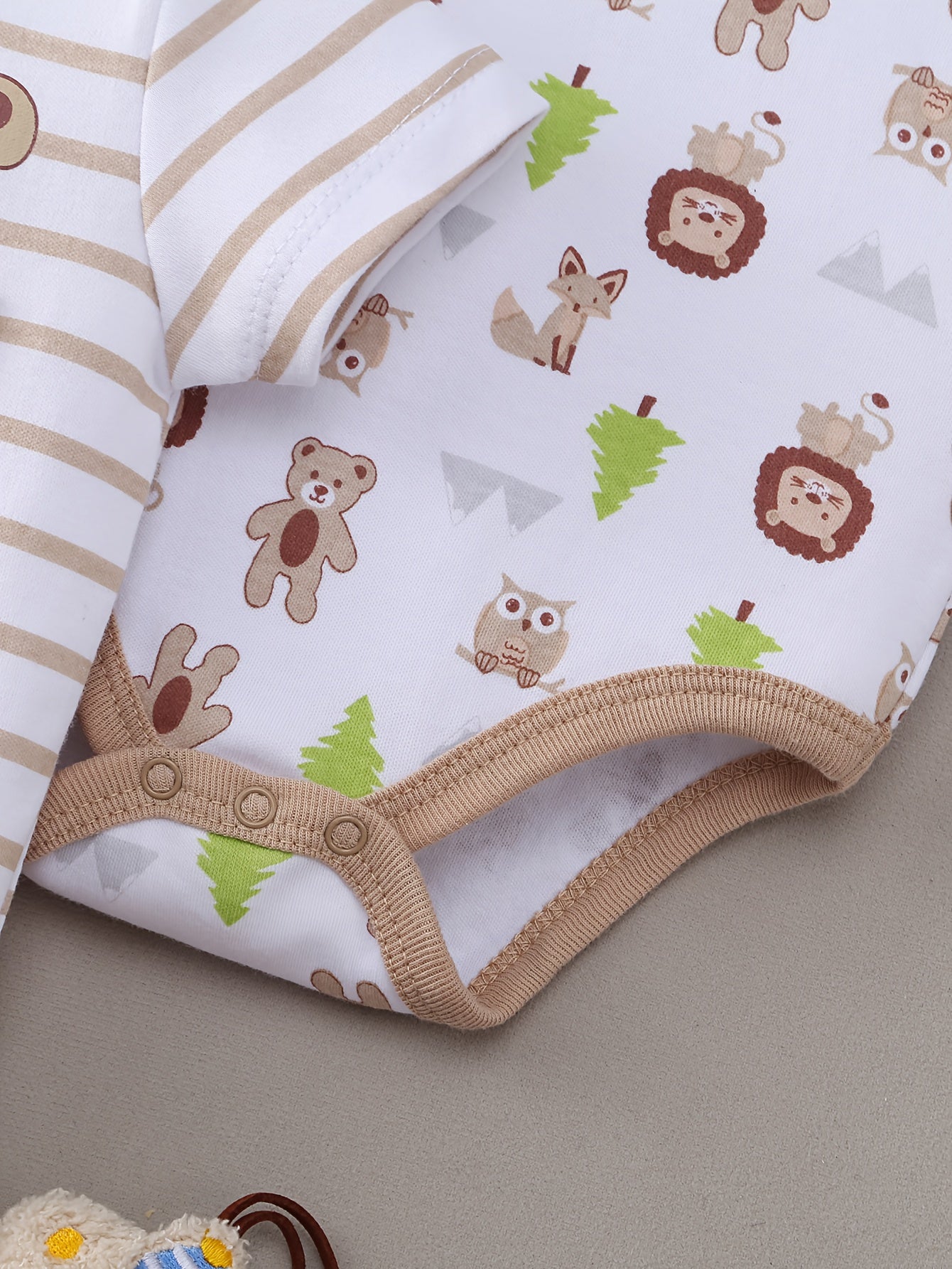 Luna & Lino Kit Body Bebê – 5 Peças em Algodão Macio com Estampas Adoráveis