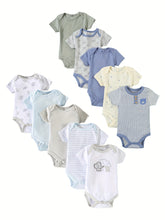 Luna & Lino Kit Body Bebê Cozy Comfort – 10 Peças em Algodão com Bordados de Urso e Elefante