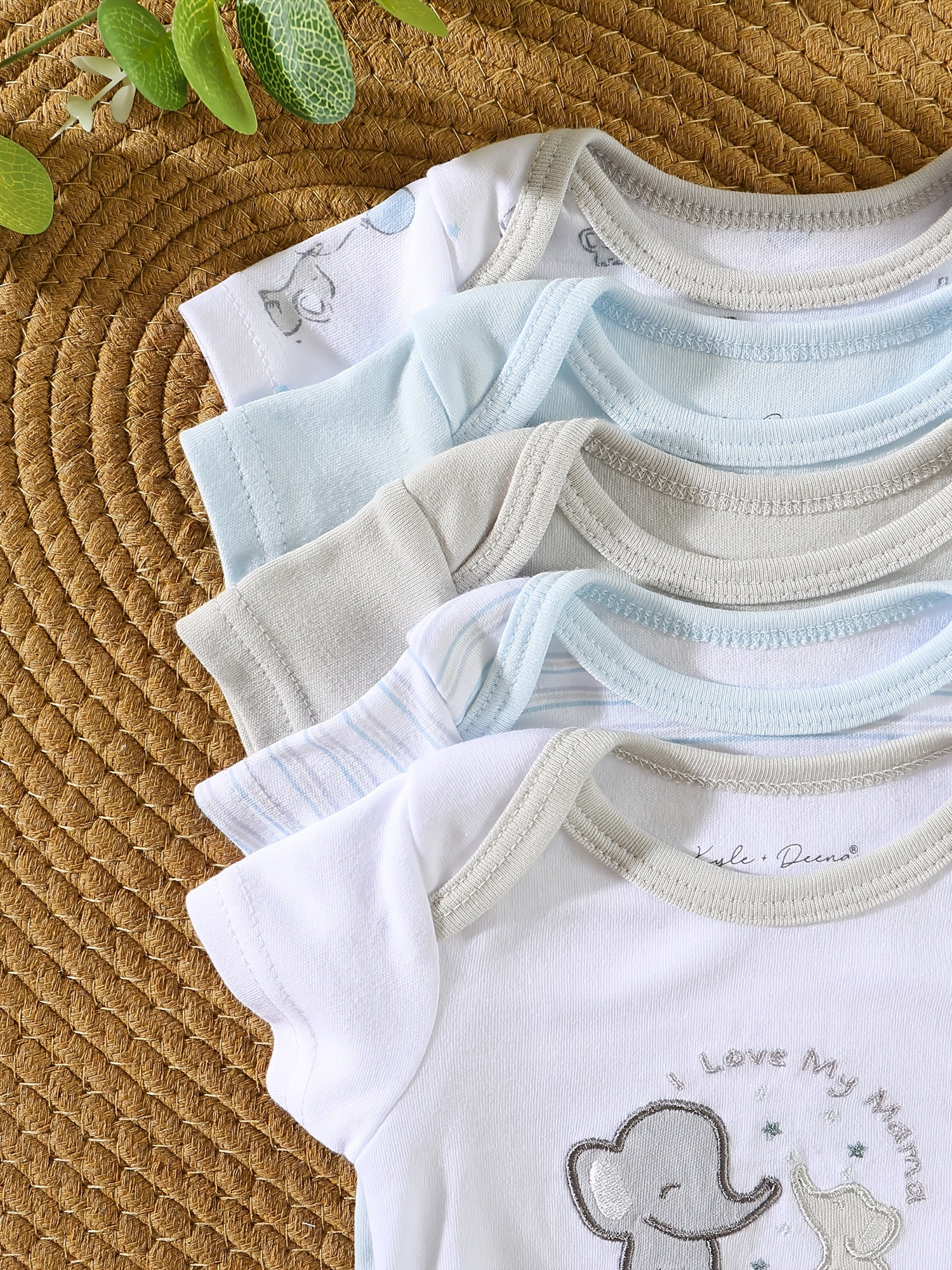 Luna & Lino Kit Body Bebê Cozy Comfort – 10 Peças em Algodão com Bordados de Urso e Elefante