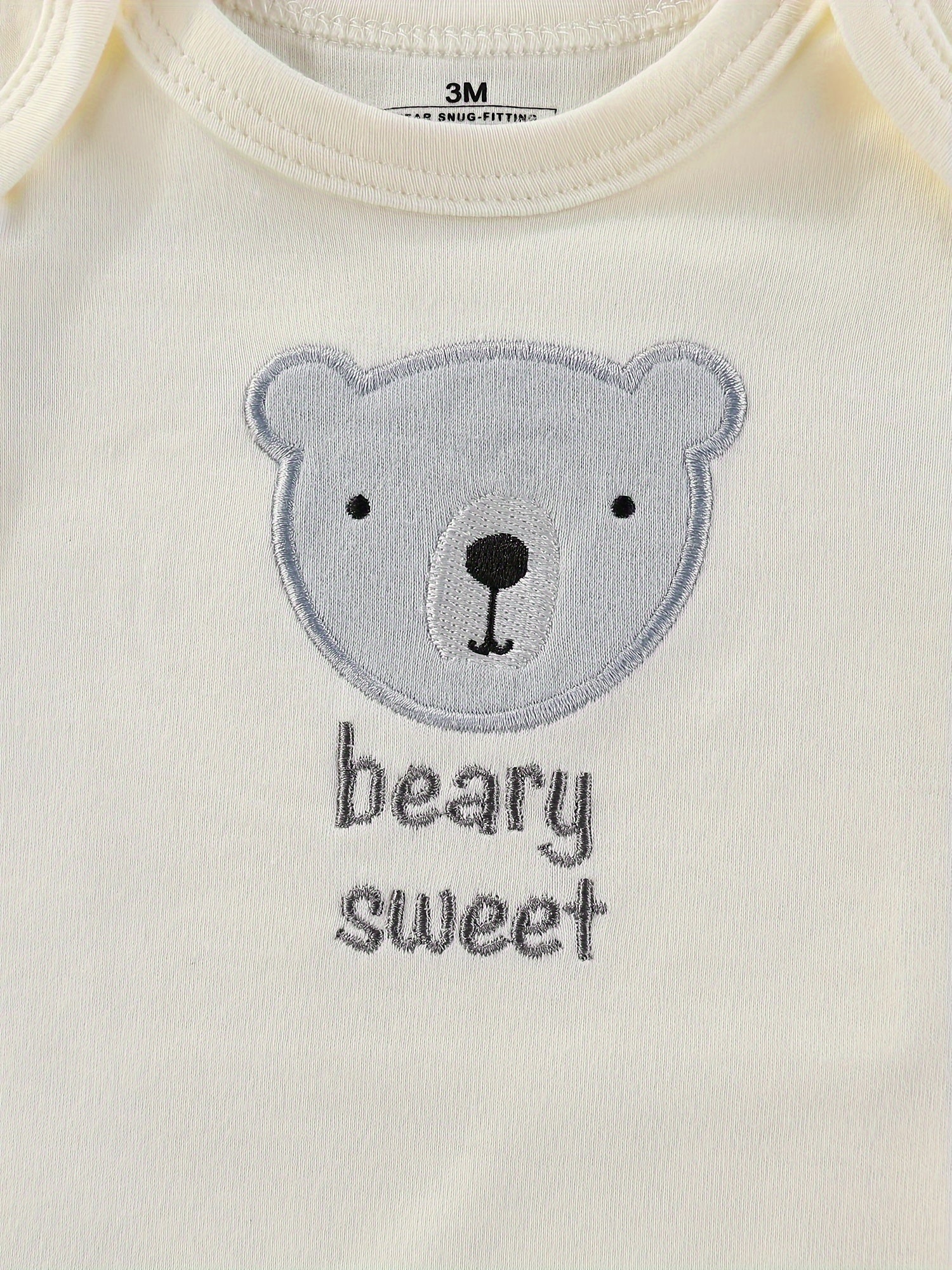 Luna & Lino Kit Romper Bebê – 4 Peças em Tons Pastel com Estampa de Ursinho