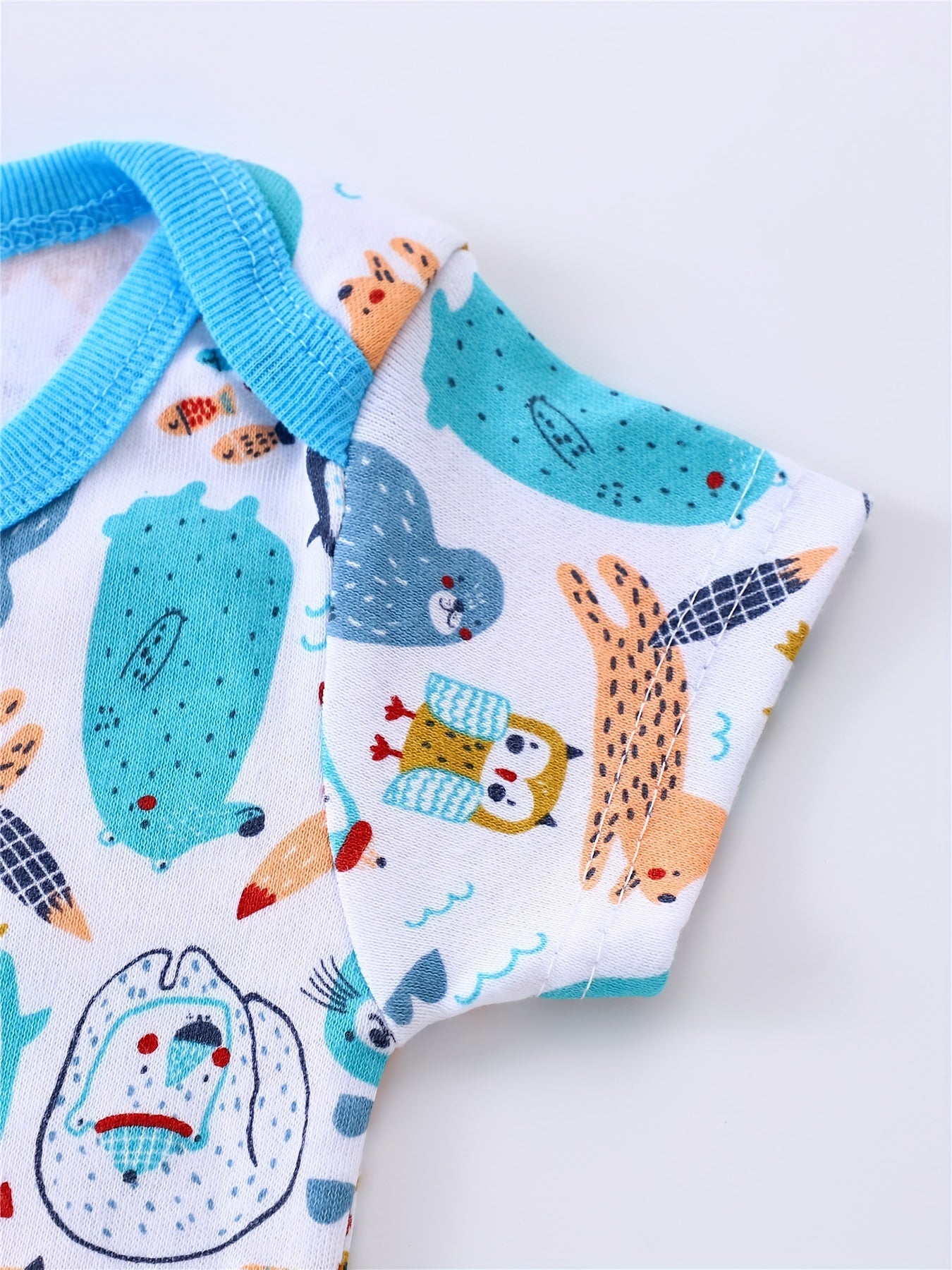 Luna & Lino Conjunto Bebê Lion Cub Adventure – Kit 3 Peças com Estampa de Leão e Animais