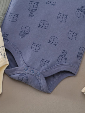 Luna & Lino Primeiro Guarda-Roupa do Bebê – Kit 8 Peças de Bodys Confortáveis e Estilosos