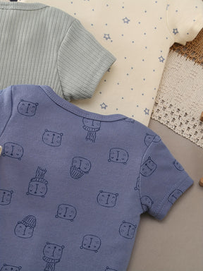 Luna & Lino Primeiro Guarda-Roupa do Bebê – Kit 8 Peças de Bodys Confortáveis e Estilosos