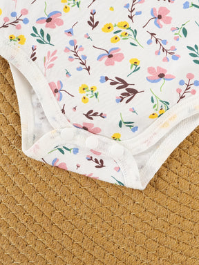 Luna & Lino Kit Body Bebê – 5 Peças de Manga Curta com Estampas Divertidas