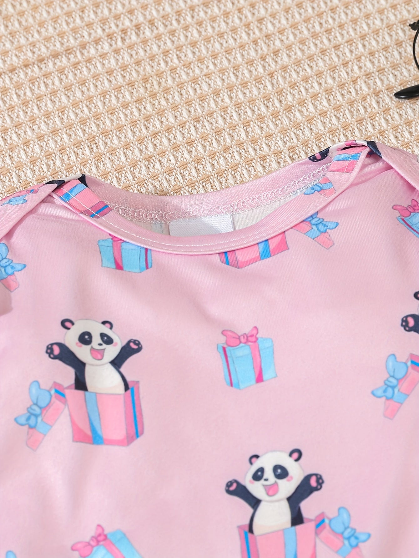 Luna & Lino Kit Body Bebê Sweet Dreams – 3 Peças de Manga Longa com Estampas de Panda e Coração