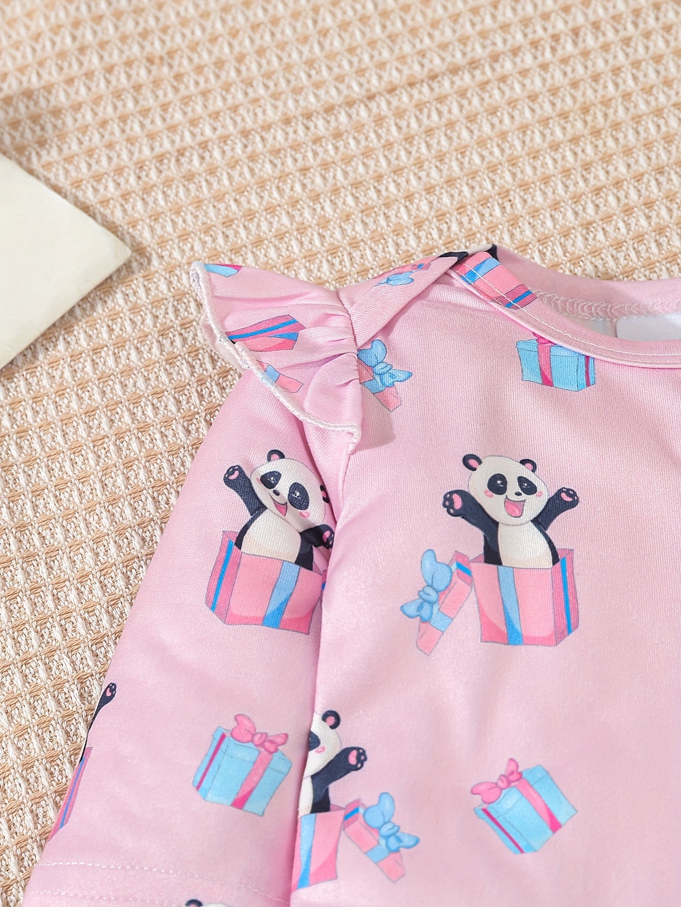 Luna & Lino Kit Body Bebê Sweet Dreams – 3 Peças de Manga Longa com Estampas de Panda e Coração
