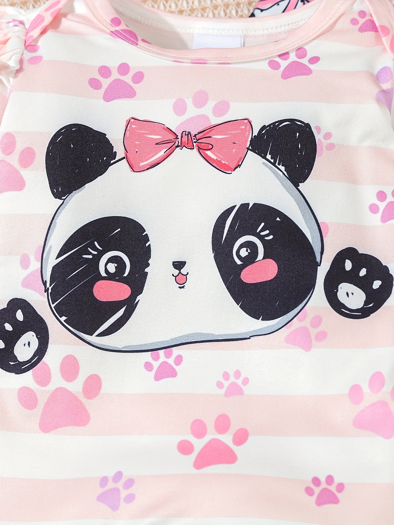 Luna & Lino Kit Body Bebê Sweet Dreams – 3 Peças de Manga Longa com Estampas de Panda e Coração