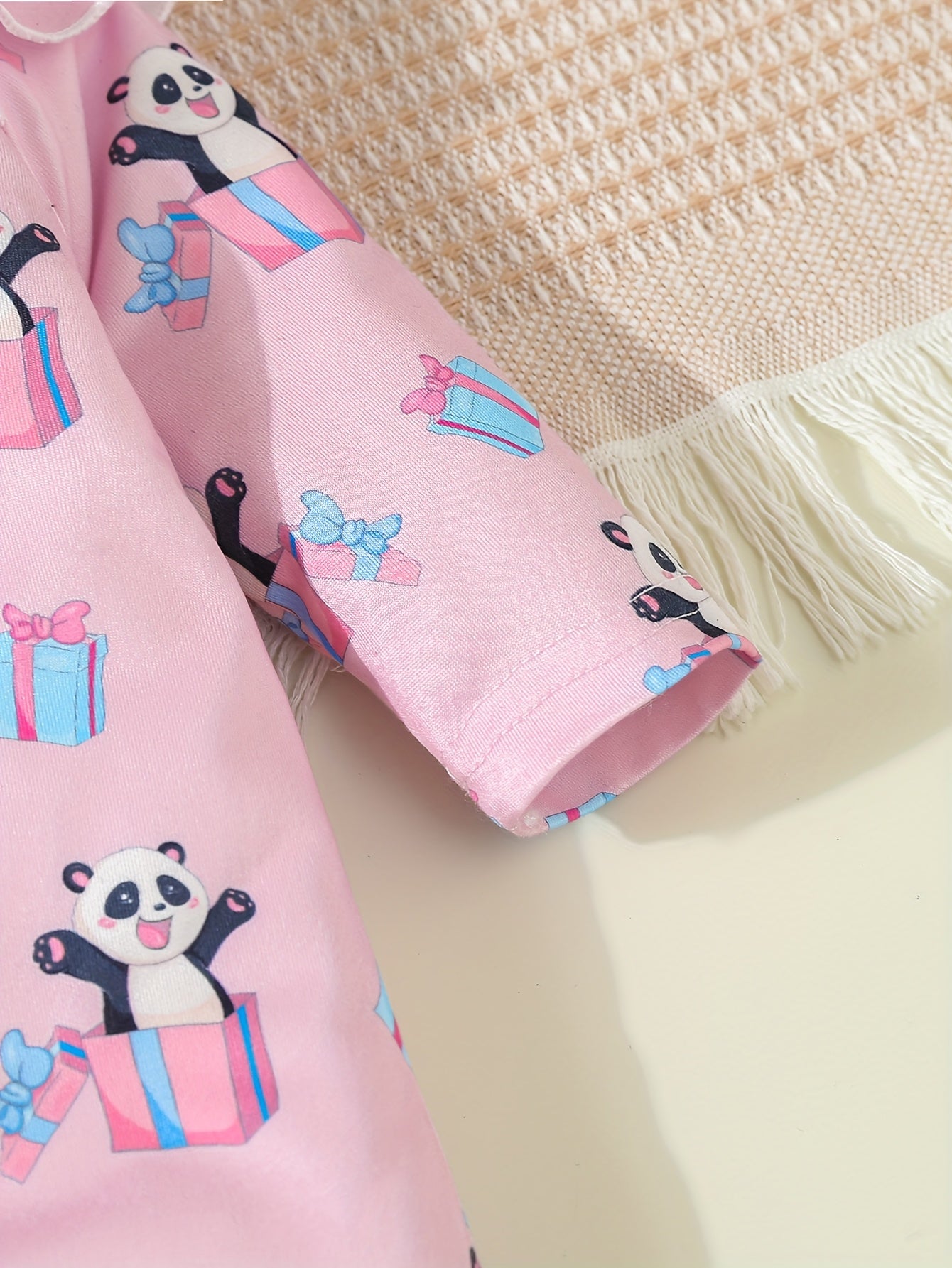 Luna & Lino Kit Body Bebê Sweet Dreams – 3 Peças de Manga Longa com Estampas de Panda e Coração