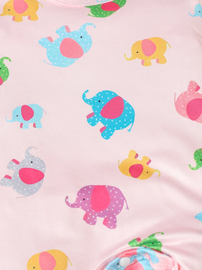 Luna & Lino Kit Romper Bebê – 3 Peças com Estampa de Elefante e Floral