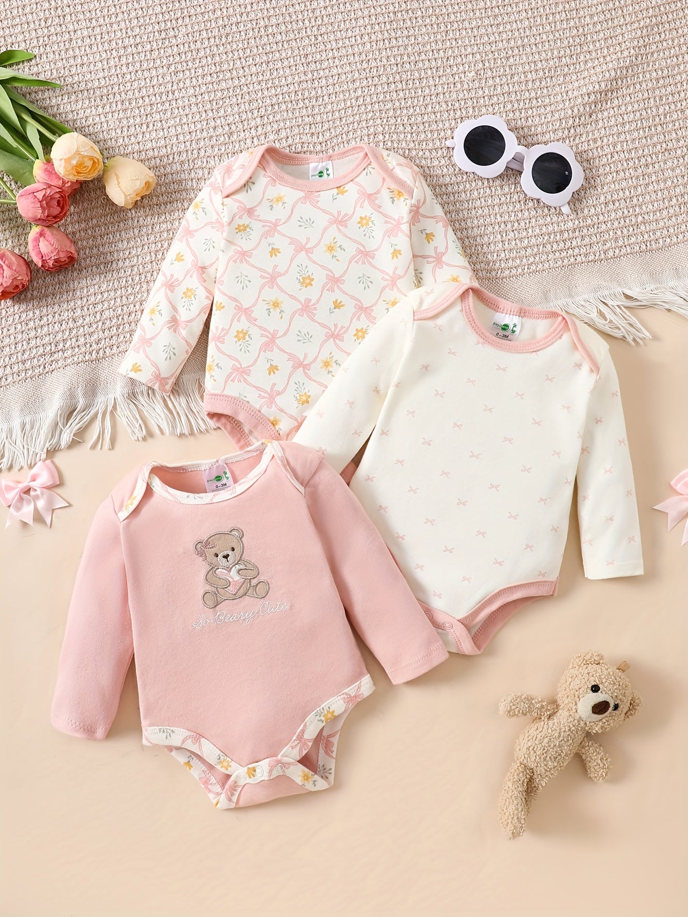 Luna & Lino Conjunto Bebê Sweet Dreams – Kit 3 Peças Confortáveis e Estilosas