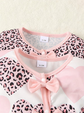 Luna & Lino Conjunto Outono Bebê – Kit 4 Peças com Body Estampa Leopardo e Acessórios