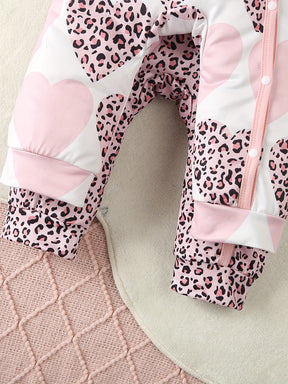 Luna & Lino Conjunto Outono Bebê – Kit 4 Peças com Body Estampa Leopardo e Acessórios