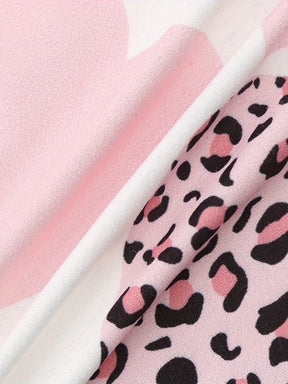 Luna & Lino Conjunto Outono Bebê – Kit 4 Peças com Body Estampa Leopardo e Acessórios