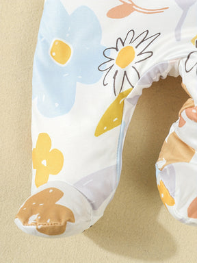 Luna & Lino Kit Romper Bebê – 3 Peças com Estampa de Borboletas e Faixa de Cabelo
