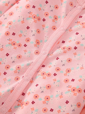 Luna & Lino Kit Body Curto Bebê – 3 Peças em Tons Pastel com Estampas Adoráveis